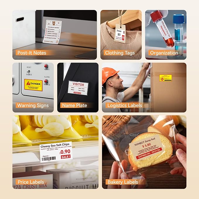 NIIMBOT Red&Black Labels, Refill Sticker Papers Only for B21 Pro 300DPI Label Maker, Dual Color Printing Stickers Good Idea for Schools,Business,Price Tags,Baking(2''x1.18''/50x30mm)