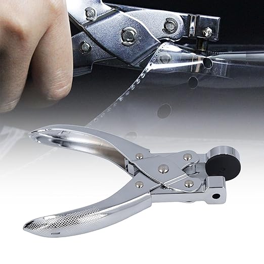 Plastic Bag Hole Puncher, Lightweight Comfortable Handle Single Hole Punch Sturdy for School (6mm)