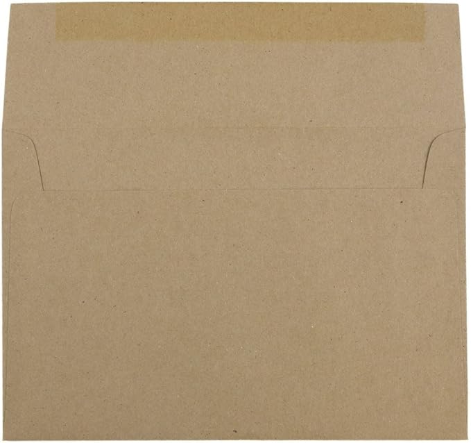 JAM PAPER A10 Premium Invitation Envelopes - 6 x 9 1/2 - Brown Kraft Paper Bag - Bulk 250/Box