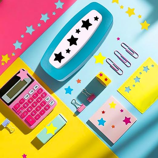 Star Paper Punch, Star Hole Punch for Crafting, Multiple Stars Punches for Paper Crafts, Stars Shaped Hole Punches, Starcut Puncher Crafts Puncher for Card Making, Scrapbooking
