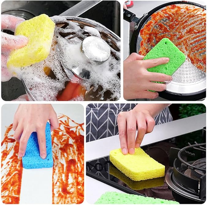 36 - Pack Non-Scratch Scrub Sponges - Sponges for Dishes and Washing Dishes, Cleaning Sponges for Kitchen Home and More(Mixed)