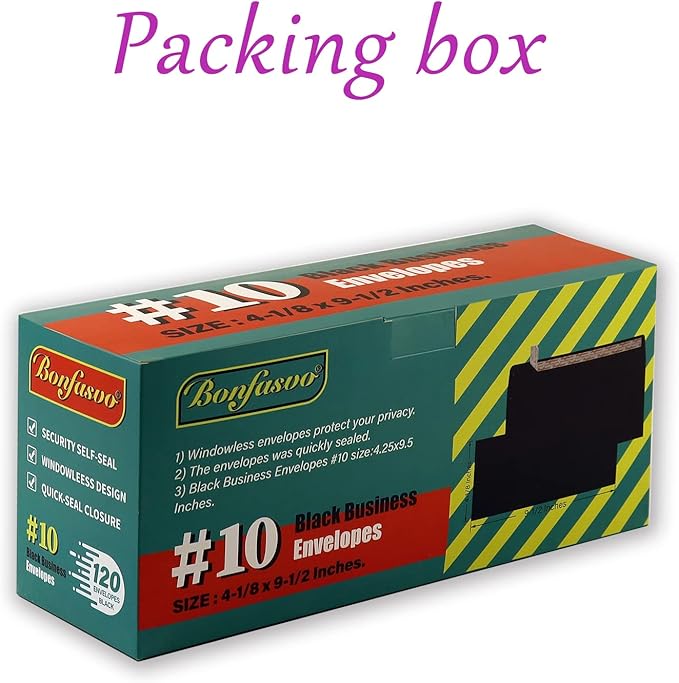 120 Pack #10 Black Security Envelopes 4-1/8 x 9-1/2 inches Self Seal Kraft Windowless Invisible Envelopes Super Strong Quick Seal Envelopes Security Tint Pattern Secure Mailing