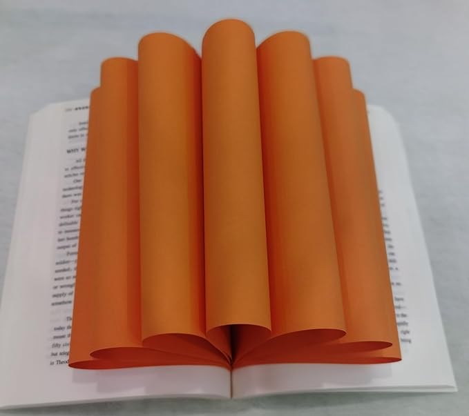 Tangerine Copy Print Paper 8.5X11 Inches,100 Sheets Rainbow A4 Printer Paper 70GSM Colored Origami Paper for Cutting DIY Kids Art Craft