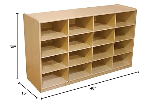 Wood Designs WD18449 (16) 5" Letter Tray Storage Unit without Trays