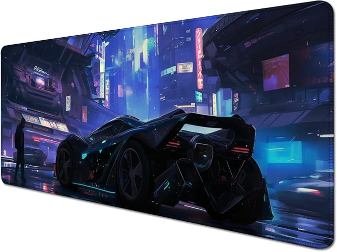 Cool Car Mouse Pad Desk Mat Large Gaming Mouse Pad Desk Cover Mat,Long Mousepad with Stitched Edge Non-Slip Rubber Base for Computer Keyboard Laptop PC (27.5X11.8 in)