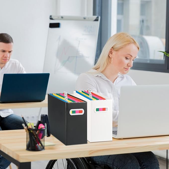 Purple Hanging File Folders,50 Packs Letter Size File Folder,Designed for Bulky Files,Filing Cabinet,1/5 Adjustable Tabs for Office,School,Home