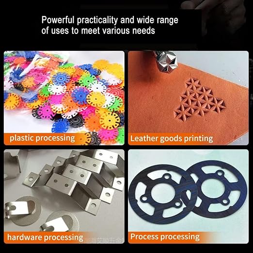 Leather Hole Puncher Industrial Hole Puncher Arbor Press Leathercraft Punching Tools for DIY Leather Craft Punching Holes withPP Plate,1.5-13mm Clamping Chuck,Free Accessorie