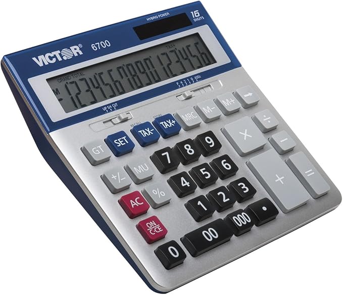 Victor 6700 Large Desktop Calculator, 16-Digit LCD