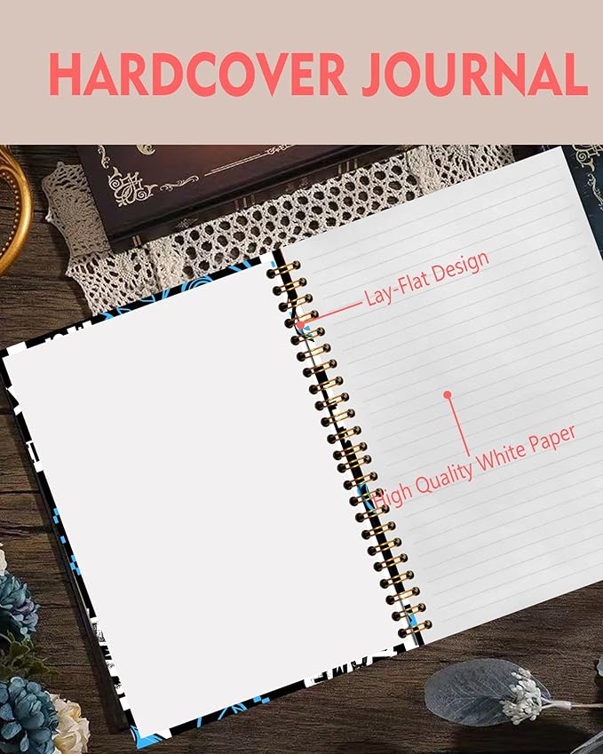Spiral Notebook A5, Hardcover Journal for Women, 120 Pages Thick College Ruled Paper, Perfect for Office, School, or Home Use(Gamepad)
