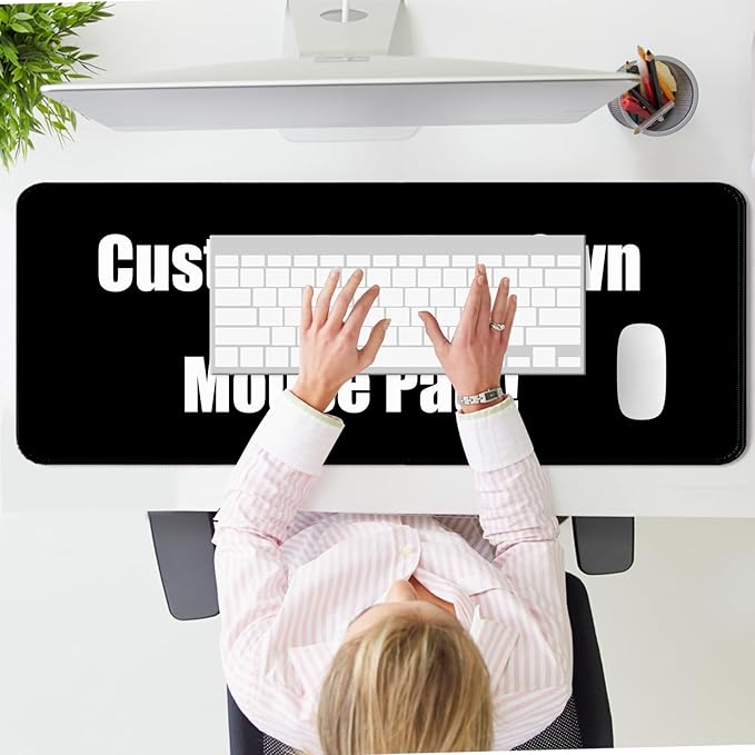 Custom Mouse Pad with Photo, Extended Large Personalized Gaming Desk Mat, Office Mousepad for Computer Keyboard and Laptop, XL