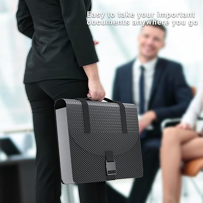 Expanding File Folders with Handle,25 Pockets Accordion File Organizer Expandable,Portable Expandable File Box,Sturdy Accordian Filing Organizer with Tab for Document Paper Bill Receipt,Diamond