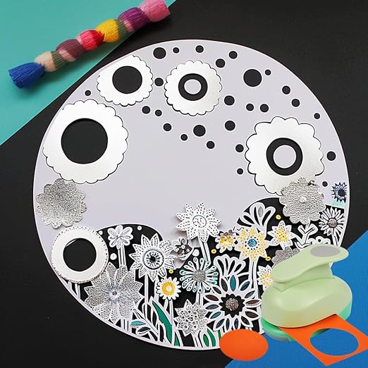 UCEC 1 Inch Circle Punch, Circle Hole Punch, Paper Punch, Paper Punches Craft Handmade Paper Punch for Crafting Scrapbooking Cards Arts Fun Projects