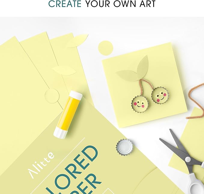 Colored Paper 500-Sheets - Yellow Paper, 8.5 x 11 Colored Printer Paper, Arts & Crafts, DIY Projects - School & Office Supplies - Pastel Copy Paper, 1 Ream, Made in the USA