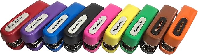 Praxxis Pro Office Supplies - Aria-Plus Half-Strip Mini Stapler - Durable, Compact, and Colorful Stapler for Office and Travel Use, Compatible with Standard 26/6 Staples, Yellow