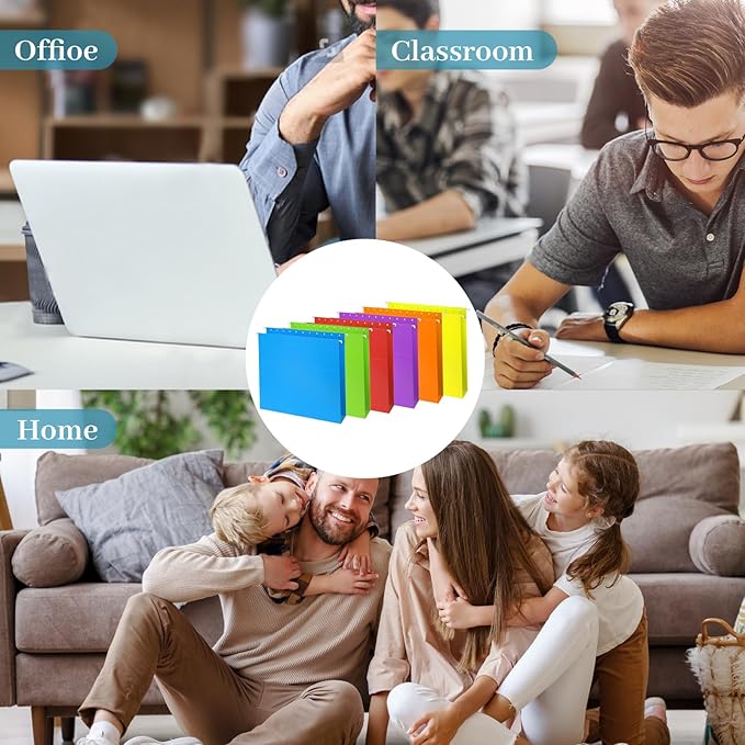 30 Pack Extra Capacity Hanging File Folders Reinforced Letter Size Hanging Folders with 1 Inch Expansion, 1/5 Cut Adjustable Tab Inserts for Office, School, Home Supplies, Assorted Colors