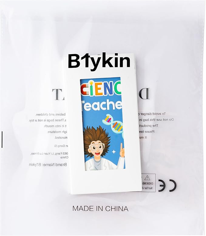 B1ykin Sticky Notes Set, Cartoon Theme Cute Self-Stick Notes Pad Teacher Appreciation Gifts, Self-Adhesive Writing Memo Pages Sticky to Do Notepad for Kids Employee School Office (Science Teacher)