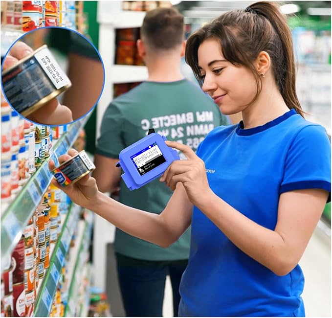 CHIKYTECH Upgraded Mini Inkjet Printer for All Materials, Portable Printing Machine for Date Time Barcode Logo Qrcode Batch Number Image Icons (Mini Inkjet Printer)