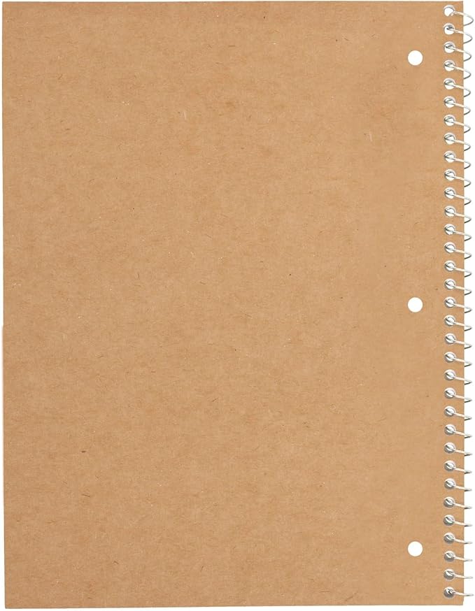 Mead Spiral Notebook, 6 Pack, 1 Subject, College Ruled Paper, 7-1/2" x 10-1/2", 70 Sheets per Notebook, Assorted Bright Colors (830050-ECM)