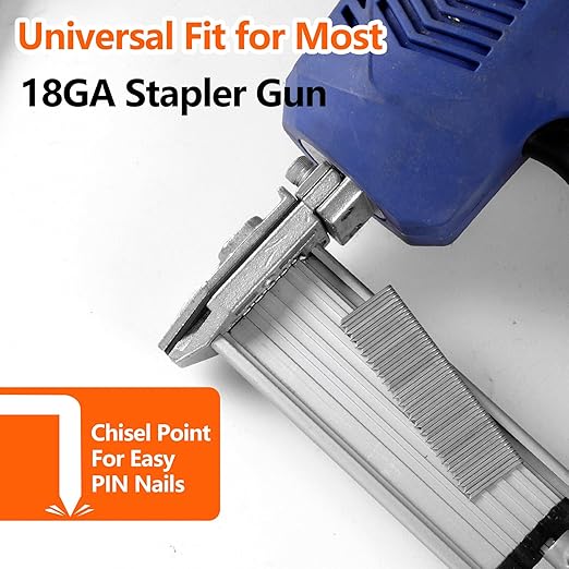 1200-Count 18 Gauge 1/4 Inch Narrow Crown Staples (1/2"+3/4"+1"), 400 per Size, Heavy Duty Beveled Chiseled Pointed Galvanized, Assorted Size Project Pack, for Pneumatic, Electric Stapler