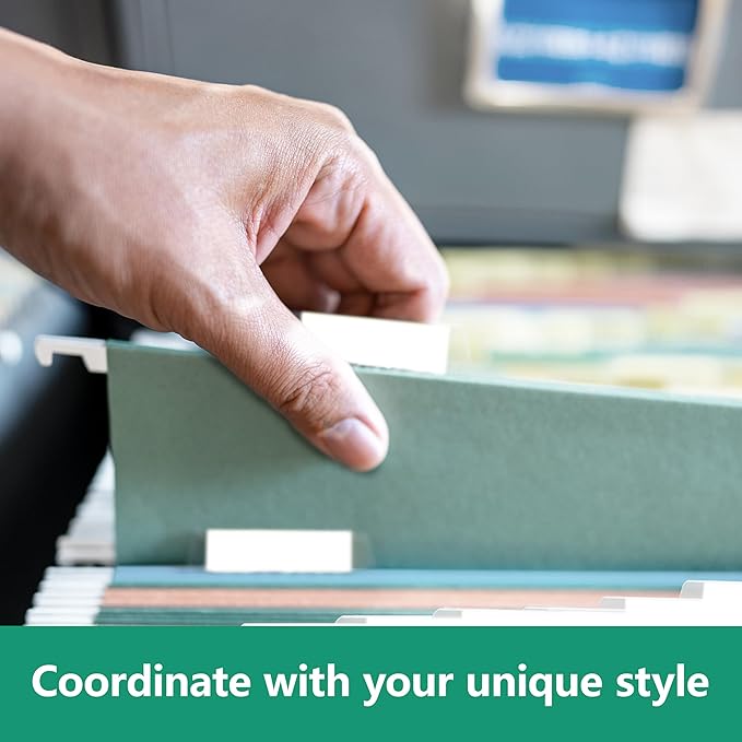 Letter Size Hanging File Folders,25 Reinforced Hanging Files in Assorted Colors,Designed for Home and Office Color Coded File Organization,25 per Box (5655U)