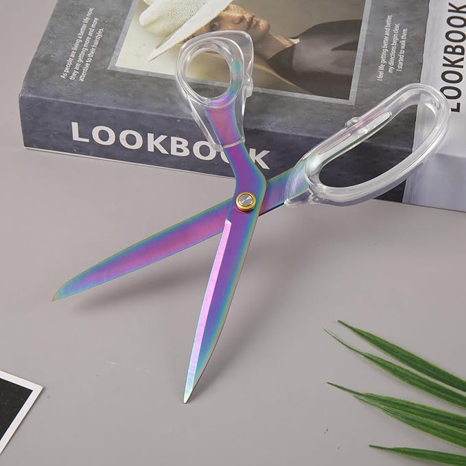 Acrylic Scissors, 9” Ultra-Sharp Titanium Coated Blades and Sharp All-Purpose Scissor, Sewing Scissors, Office Scissor, Comfortable Handle Design, Versatile Usage