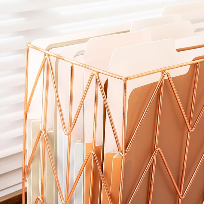 Y YOMA 6 Pack Extra Capacity File Folders Letter Size Accordion Decorative File Folder Cute Pretty Colored Filing Folder File Organizers for Office School Home Desktop with 1/3-Cut Tab, Natural Color