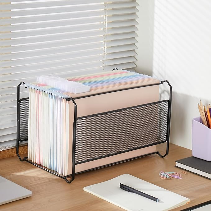 Y YOMA Legal Size - 24 Pack Colored Hanging File Folders Decorative Hanging Folder Cute Pretty File Folder for Filing Cabinet Office Home with 1/5-Cut Adjustable Tabs, Soft Color