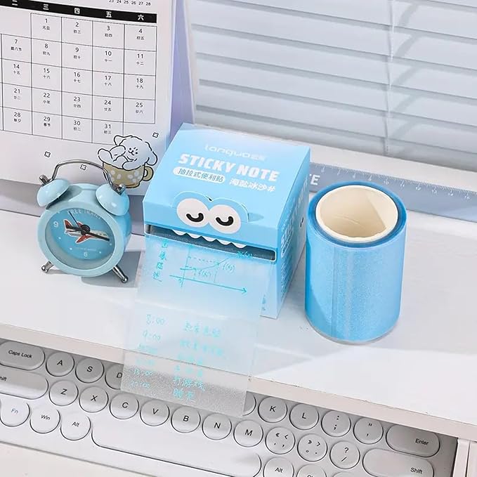 Cute Monster Pattern Sticky Note, 105 Sheets/Roll Fun Pastel Pull-Out Memo Pads, Cute Post it Notes, Easy Post Memo Pads, Funny Back to School Gift for Teachers & Students (4 Boxes)