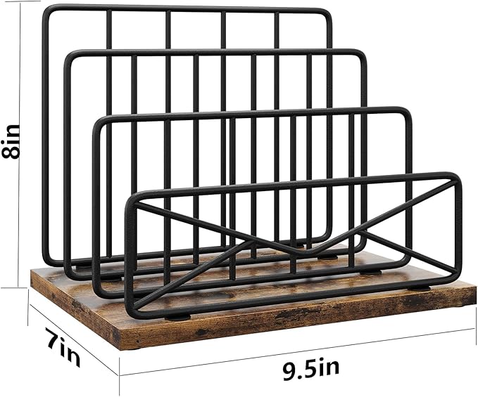 Desktop Mail Sorters Desk Mail Organizer-with 2 or 3 Slot Matte Black Metal Desktop Mail Sorter Metal Storage File Holder Letter Sorter Organizer for Home or Office Desktop (3 Slot)
