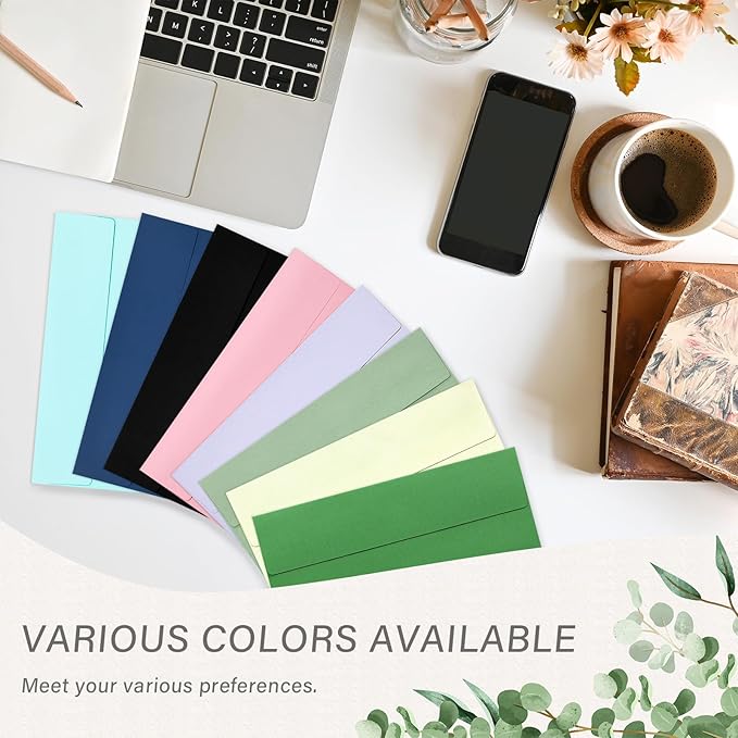 100 Pack #10 Business Envelopes, Self Seal Standard Sage Green Envelopes for Secure Business & Legal Mailing, Office, Checks, Letter, Invoices, 4 1/8 x 9 1/2 Inches