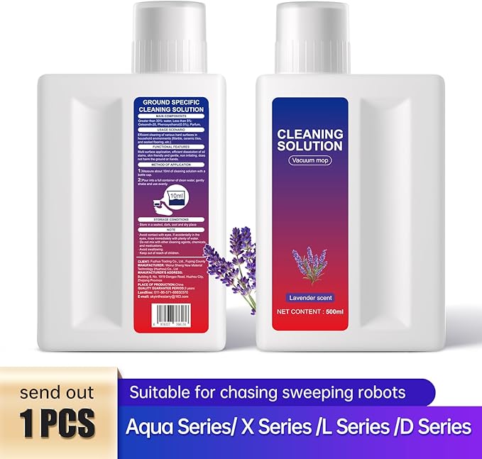Nukisa Lavender Floor Cleaning Solution Compatible with Dreame Wet & Dry Vacuum and Robot, Residue & Streak Free,Suitable for All Robot Vacuum Cleaners and Wireless Wet Dry Dual-Use Vacuum Cleaners