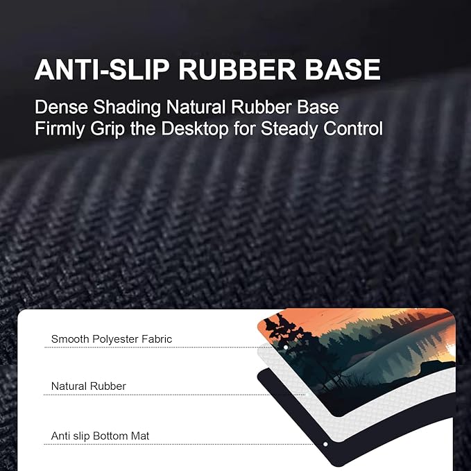 Large Desk Mat, Desk Matt for Desktop, Computer Gaming Mouse Pads, Anti-Slip Rubber Base, Stitched Edges Soft Mat for Desktop Office Home 31.5 x 11.8 Inches (Lakeside Sunset)