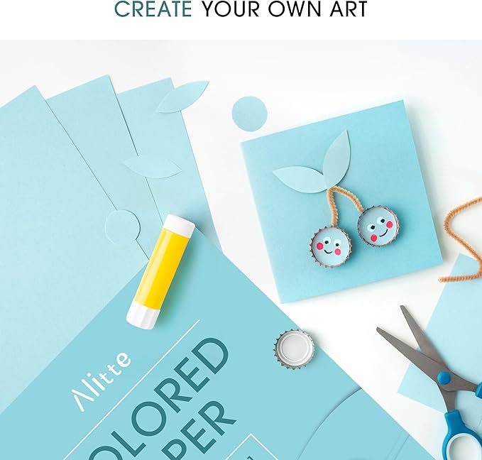 Colored Paper 500-Sheets - Blue Paper, 8.5 x 11 Colored Printer Paper, Arts & Crafts, DIY Projects - School & Office Supplies - Pastel Copy Paper, 1 Ream, Made in the USA