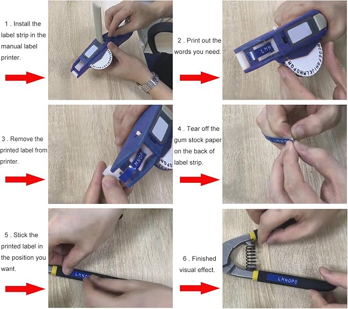 Embossing Label Tape Compatible with Dymo Label Maker,3/8 Inch 3D Plastic Labels Replacement for Dymo Organizer Xpress 12965 DYM 12966 Office Mate II (White on Black)