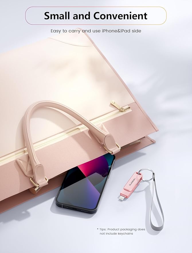 MFi Certified Flash Drive 256GB for iPhone USB Memory Stick Thumb Drives High Speed USB Stick,Photo Stick External Storage for iPhone/iPad/Android/PC(Pink)