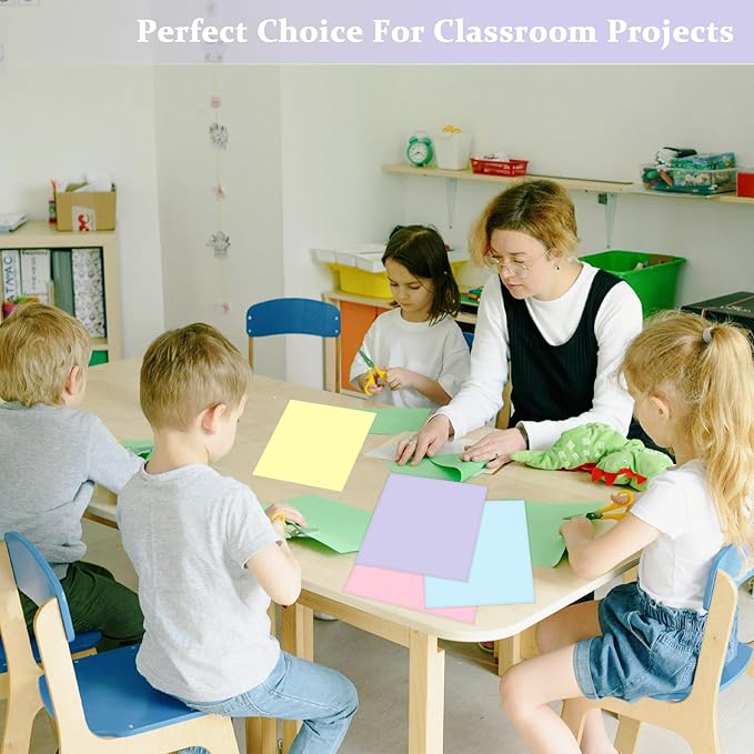 600 Sheets Colored Paper 8.5 X 11 - Color Printer Copy Paper 22lb/80gsm Double Sided Origami for DIY Art Craft,5 Pastel Colors