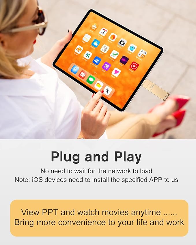 MFi Certified 512GB Flash Drives 3.0 High Speed 3ni1 USB Stick External Storage for iPhone/PC/iPad/Android/More Devices for Photos and Videos Transfer Storage Backup(512-Gold)