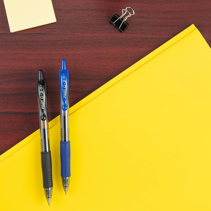 Pilot G2 Premium Gel Roller Pens Fine Point 0.7 mm, Blue Ink Pens Fine Point, Pack of 14 - Ideal for School, Journaling, and Office Writing