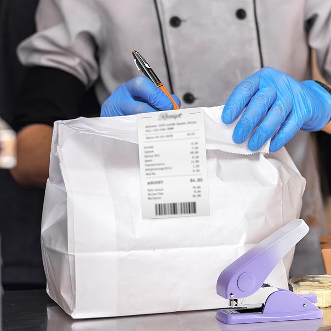 Effort-Saving Lever Teacher Stapler with 1000 Staples, 24/6 and 26/6 Stapler for desks, Offices, and classrooms (Purple)