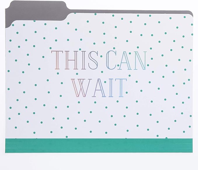 Graphique Green Dots File Folder Set – Each Folder Measures 11.75" x 9.5", Set Includes 9 Folders with 3 Unique Designs, Durable Triple-Scored Coated Cardstock (FIF045)