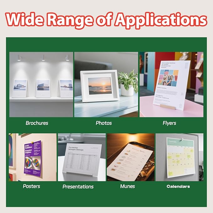 Uinkit Glossy Photo Paper 11x17 Inches 100 Sheets - Inkjet Printer Paper for Photos, Posters, Menus, Invitations - Vivid & Quick Drying Dye Ink Printers, No Curling, Smudge Proof