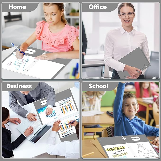 Two Pocket Portfolio Folders, PANDRI 60 Pack 3 Hole Punched 2 Pocket Folders for 3 Ring Binder, Letter Size Paper File Folder for School Office Home Business, Grey