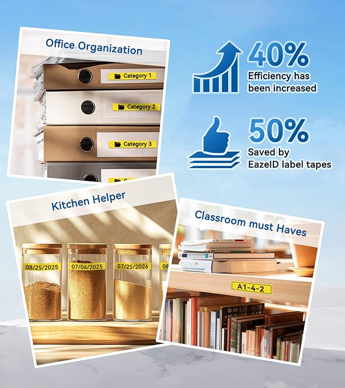 TZe-631 TZ 12mm 0.47 Laminated Black on Yellow Compatible with P Touch Label Tape TZe631 Refills for Ptouch PTH110 PT-D220 D210 D400 D600 H103W 2040 Label Maker, 4-Pack