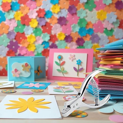 Rongon Pattern Notcher Paper Hole Punch Designer Tailor Sewing Plier with Spring Pattern Making Tool for Leathercraft, Paper Art, DIY Projects Design Edge Tool, Ergonomic Grip(1Pc)