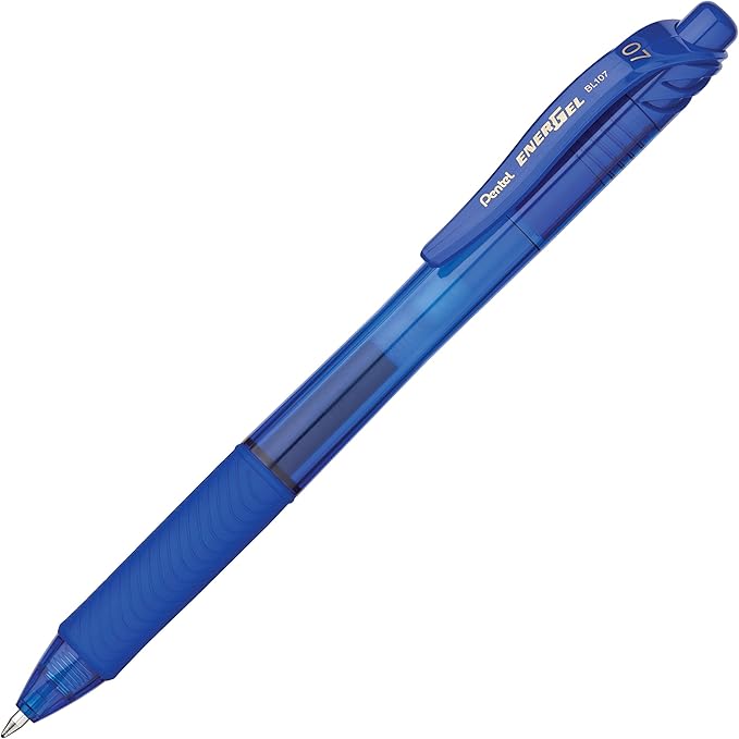 Pentel EnerGel-X Retractable Gel Pen, (0.7mm) Med. Line, Blue Ink, 72-PK Canister (BL107PC72C)