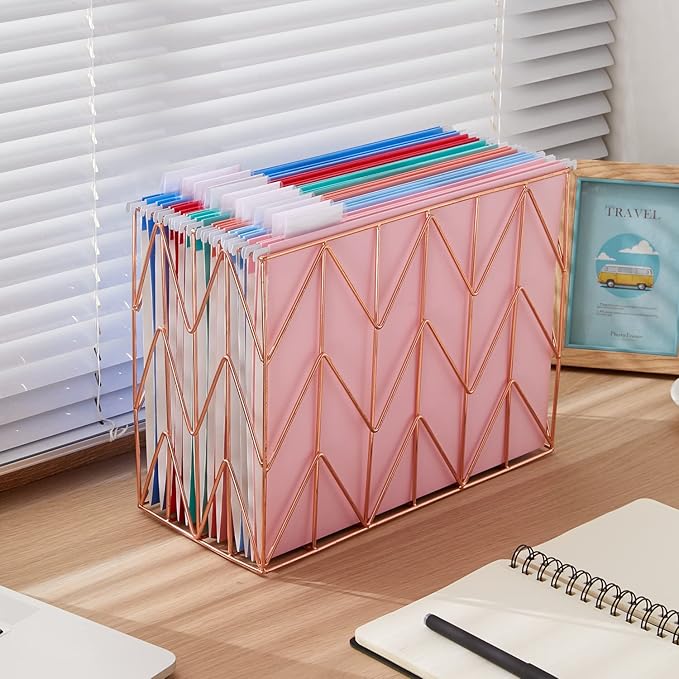 Y YOMA 12 Pack Colored Hanging File Folders Letter Size Decorative Hanging Folder Cute Pretty File Folder Organizer for Filing Cabinet Office Home with 1/5-Cut Adjustable Tabs, 6 Selected Color