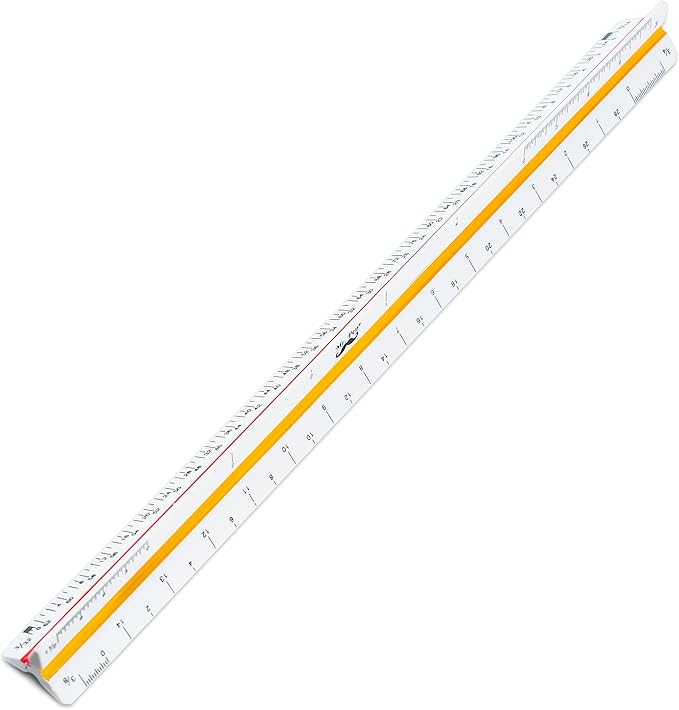 Mr. Pen Architectural Triangular Ruler Set with 12 Inch Triangular Scale, 11 Inch 30/60 and 8 Inch 45/90 Triangles