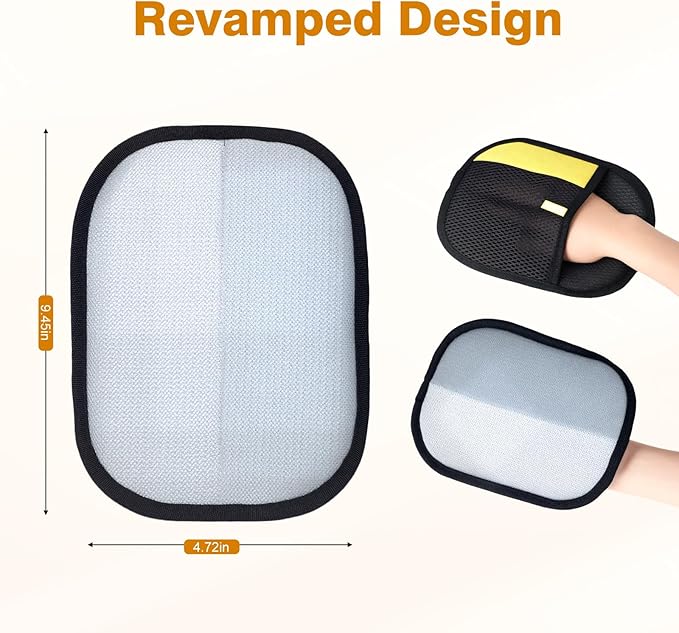 XSDLSSLY Pet Hair Removal Gloves for Cats and Dogs. The Latest Reusable electrostatic pet Hair Removal Gloves.Pet Hair Removal Tool Suitable for Sofas, Bed Sheets, Clothing, and car Seats(2Pcs )