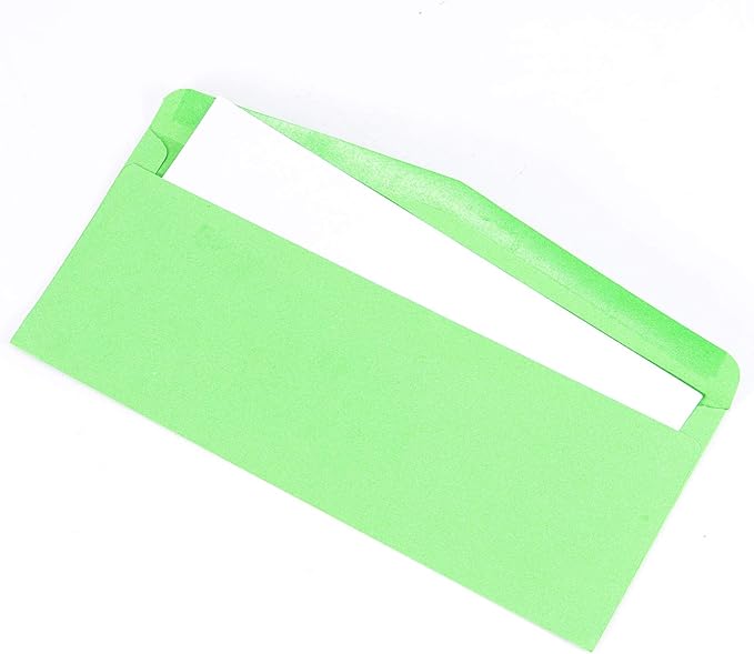 400 Pack #10 Green Letter Envelopes, 9.5 x 4 Inches Business Envelopes Standard V Flap Letter Envelopes for Holiday Office Mailings