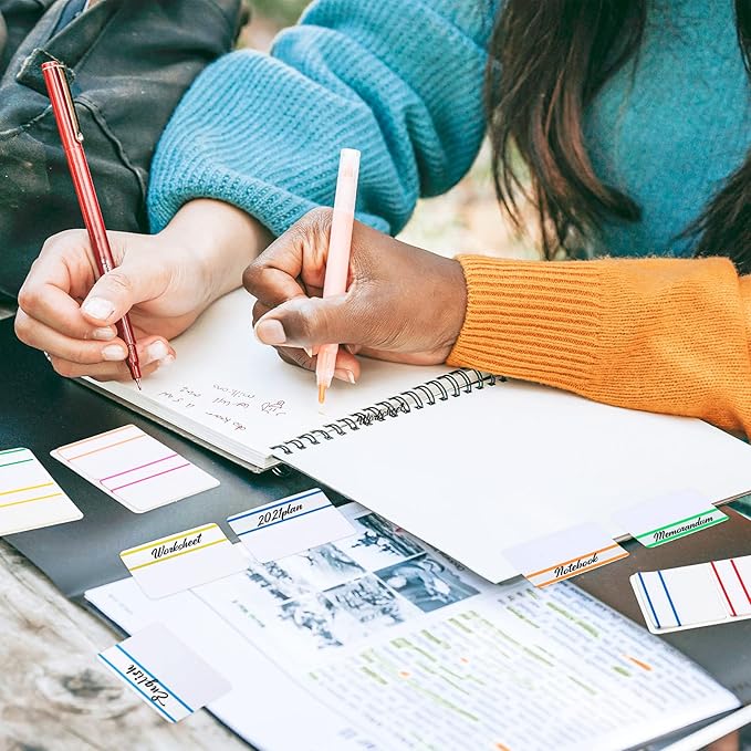 Tenare 2 Inch Sticky Tabs Adhesive Flag Index Writable and Repositionable File Tabs Colored Page Markers Labels for Books and Classify Files Binder File Folders(480 Pieces)